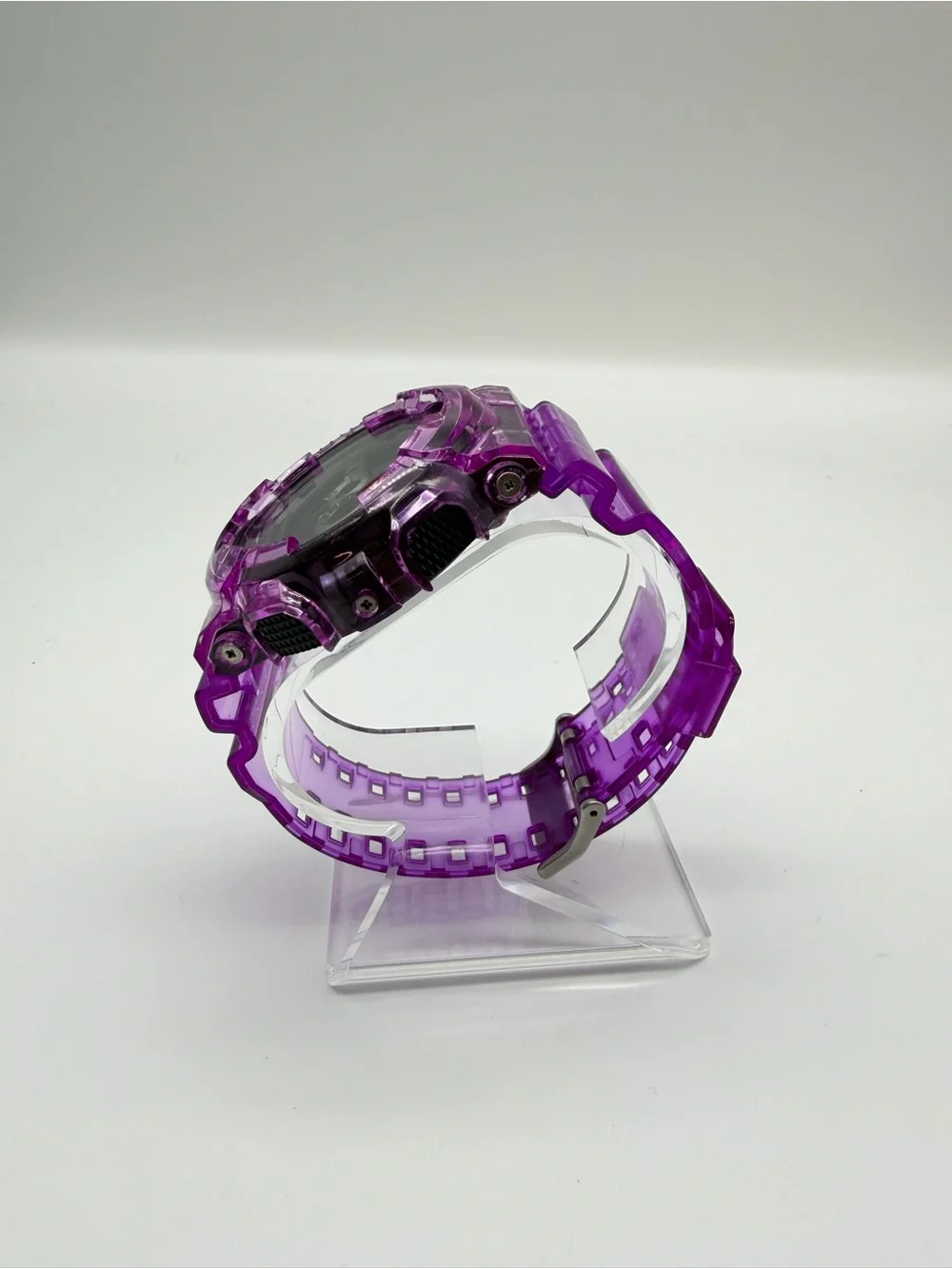 Casio Transparent (Skeleton/Jelly) Purple Custom Built Digital Sport Watch
